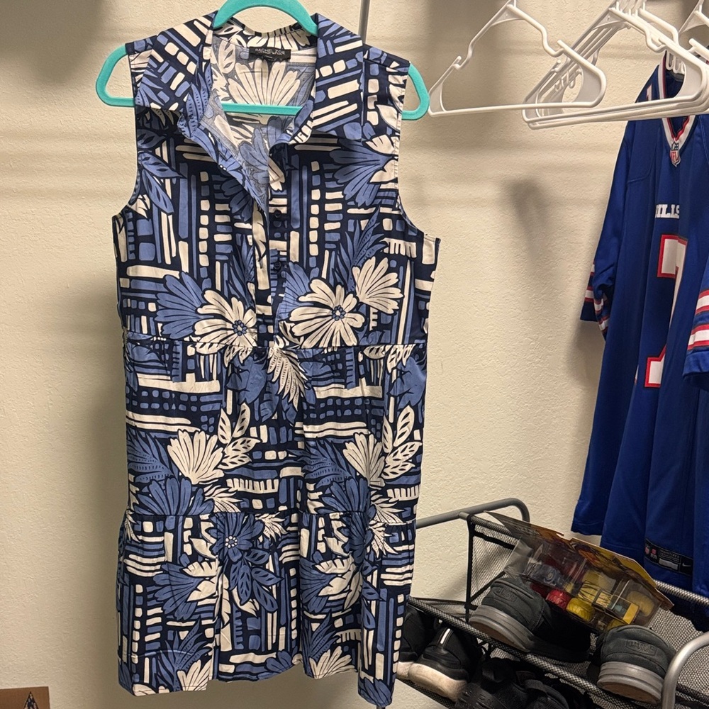 Rachel Zoe Blue and White Floral Mini Dress